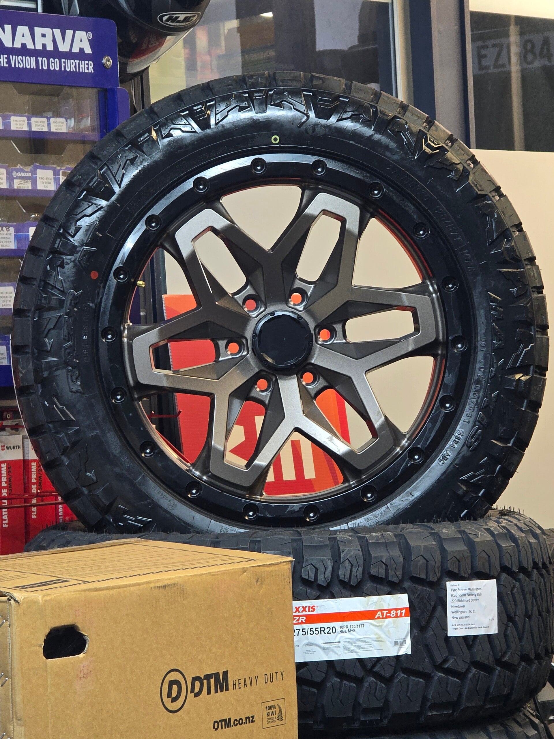 Off-road tyre and alloy wheel at Tyre Storee